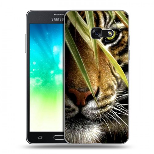 Дизайнерский силиконовый с усиленными углами чехол для Samsung Galaxy A3 (2017) Тигры