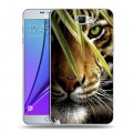 Дизайнерский пластиковый чехол для Samsung Galaxy Note 2 Тигры