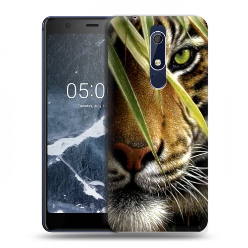 Дизайнерский пластиковый чехол для Nokia 5.1 Тигры