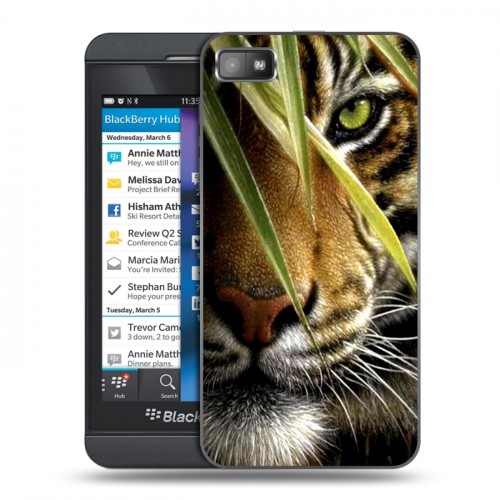Дизайнерский пластиковый чехол для BlackBerry Z10 Тигры