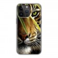 Дизайнерский силиконовый с усиленными углами чехол для Iphone 14 Pro Max Тигры