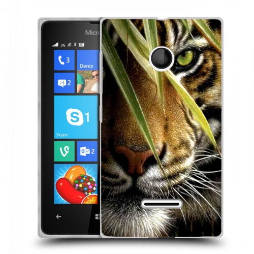 Дизайнерский пластиковый чехол для Microsoft Lumia 435 Тигры