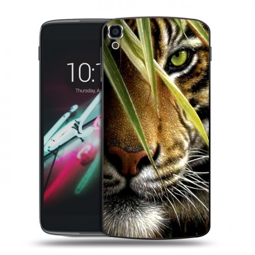 Дизайнерский пластиковый чехол для Alcatel One Touch Idol 3 (5.5) Тигры