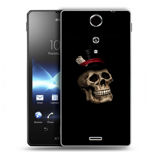 Дизайнерский пластиковый чехол для Sony Xperia TX Мир черепов