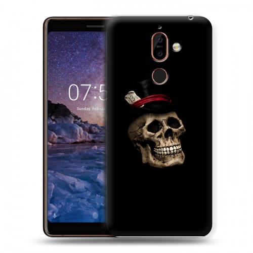 Дизайнерский пластиковый чехол для Nokia 7 Plus Мир черепов