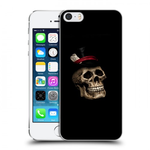 Дизайнерский пластиковый чехол для Iphone 5s Мир черепов