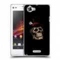 Дизайнерский пластиковый чехол для Sony Xperia L Мир черепов