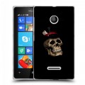 Дизайнерский пластиковый чехол для Microsoft Lumia 435 Мир черепов