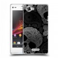 Дизайнерский пластиковый чехол для Sony Xperia L Мир черепов