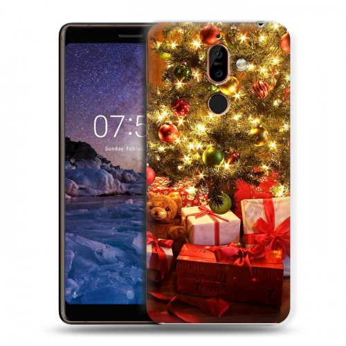 Дизайнерский пластиковый чехол для Nokia 7 Plus Новогодняя елка