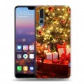 Дизайнерский силиконовый с усиленными углами чехол для Huawei P20 Pro Новогодняя елка