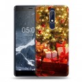 Дизайнерский пластиковый чехол для Nokia 5.1 Новогодняя елка