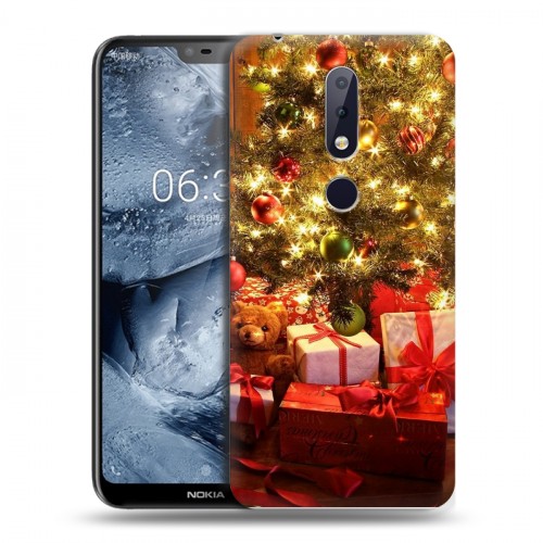 Дизайнерский силиконовый чехол для Nokia 6.1 Plus Новогодняя елка