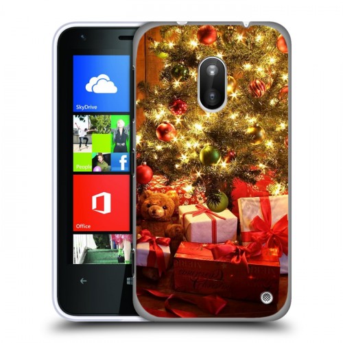 Дизайнерский пластиковый чехол для Nokia Lumia 620 Новогодняя елка