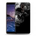 Дизайнерский пластиковый чехол для Nokia 7 Plus Мир черепов