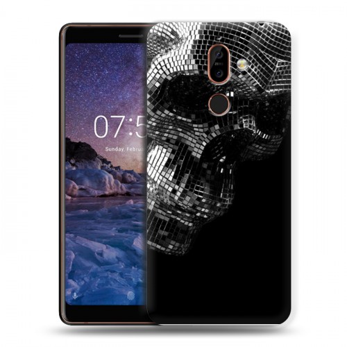 Дизайнерский пластиковый чехол для Nokia 7 Plus Мир черепов