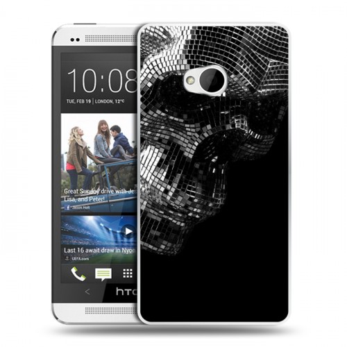 Дизайнерский пластиковый чехол для HTC One (M7) Dual SIM Мир черепов