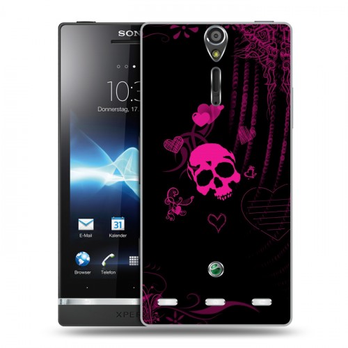 Дизайнерский пластиковый чехол для Sony Xperia S Мир черепов