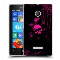 Дизайнерский пластиковый чехол для Microsoft Lumia 435 Мир черепов