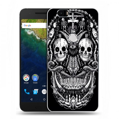Дизайнерский силиконовый чехол для Google Huawei Nexus 6P Мир черепов