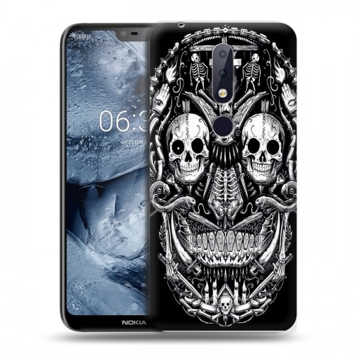 Дизайнерский пластиковый чехол для Nokia 6.1 Plus Мир черепов