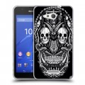 Дизайнерский пластиковый чехол для Sony Xperia E4g Мир черепов