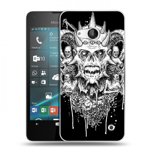 Дизайнерский пластиковый чехол для Microsoft Lumia 550 Мир черепов