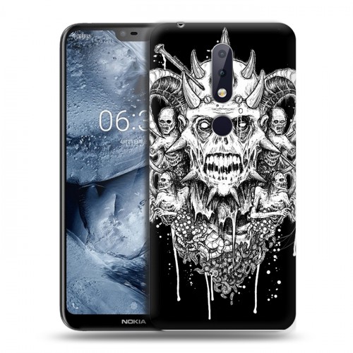 Дизайнерский пластиковый чехол для Nokia 6.1 Plus Мир черепов