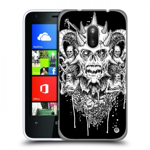 Дизайнерский силиконовый чехол для Nokia Lumia 620 Мир черепов