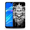 Дизайнерский пластиковый чехол для Huawei Y6 (2019) Мир черепов