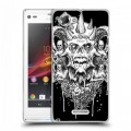 Дизайнерский пластиковый чехол для Sony Xperia L Мир черепов