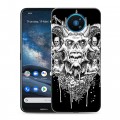 Дизайнерский силиконовый чехол для Nokia 8.3 Мир черепов