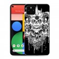 Дизайнерский пластиковый чехол для Google Pixel 5 Мир черепов