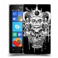 Дизайнерский пластиковый чехол для Microsoft Lumia 435 Мир черепов