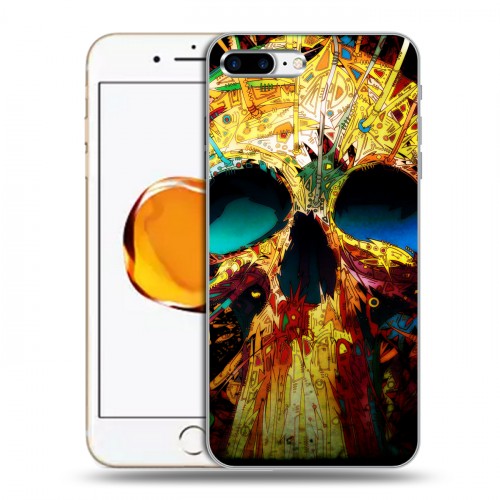 Дизайнерский силиконовый чехол для Iphone 7 Plus / 8 Plus Мир черепов
