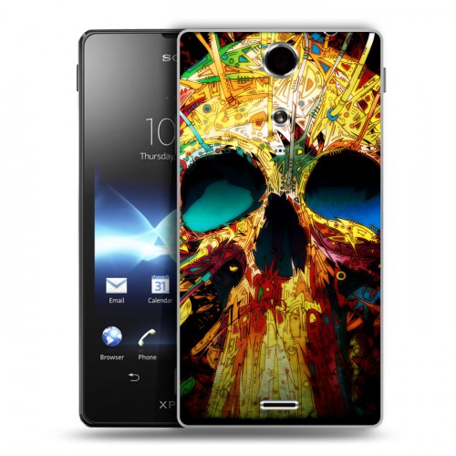 Дизайнерский пластиковый чехол для Sony Xperia TX Мир черепов