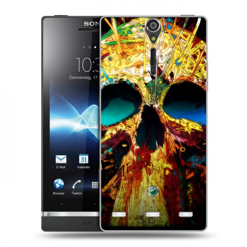 Дизайнерский пластиковый чехол для Sony Xperia S Мир черепов