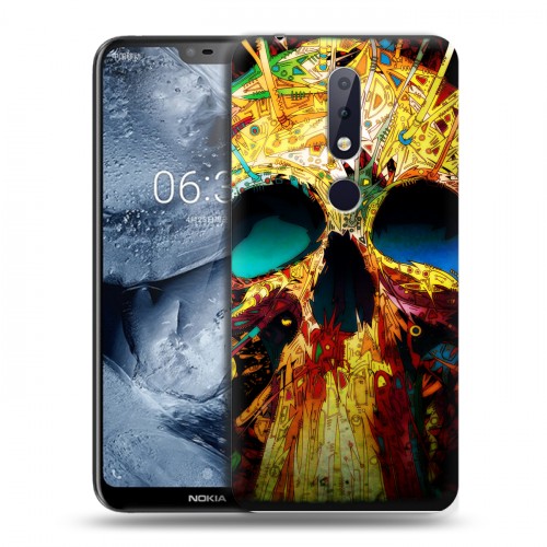 Дизайнерский силиконовый чехол для Nokia 6.1 Plus Мир черепов