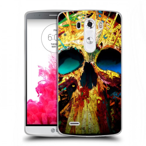 Дизайнерский силиконовый чехол для LG G3 (Dual-LTE) Мир черепов