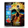 Дизайнерский пластиковый чехол для Microsoft Lumia 435 Мир черепов