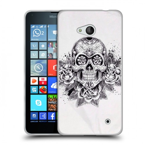 Дизайнерский пластиковый чехол для Microsoft Lumia 640 Мир черепов