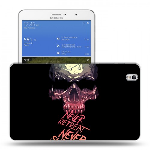 Дизайнерский силиконовый чехол для Samsung Galaxy Tab Pro 8.4 Мир черепов