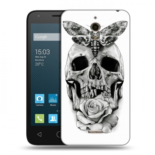 Дизайнерский силиконовый чехол для Alcatel One Touch Pixi 4 (6) Мир черепов