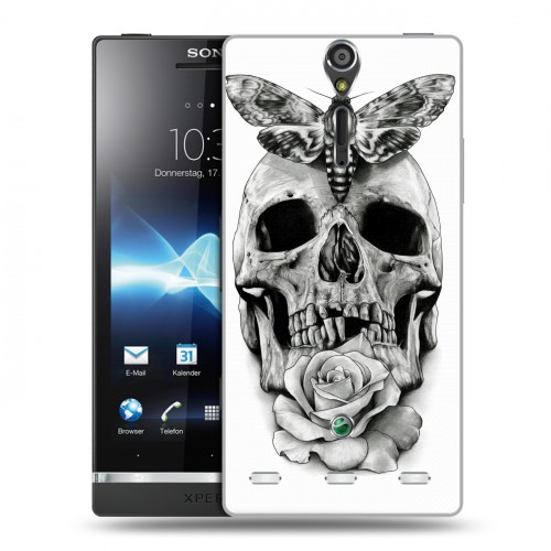 Дизайнерский пластиковый чехол для Sony Xperia S Мир черепов