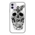 Дизайнерский силиконовый чехол для Iphone 11 Мир черепов