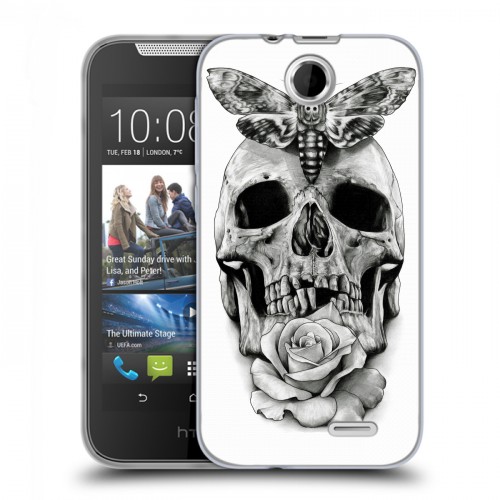 Дизайнерский силиконовый чехол для HTC Desire 310 Мир черепов