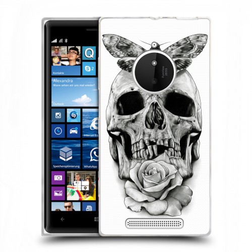 Дизайнерский пластиковый чехол для Nokia Lumia 830 Мир черепов