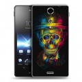 Дизайнерский пластиковый чехол для Sony Xperia TX Мир черепов