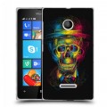 Дизайнерский пластиковый чехол для Microsoft Lumia 435 Мир черепов