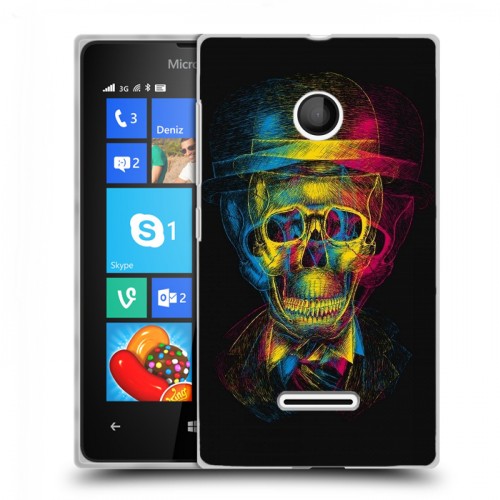 Дизайнерский пластиковый чехол для Microsoft Lumia 435 Мир черепов